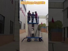 12m 수직 듀얼 마스트 리프트 망원경 알루미늄 마스트 리프트