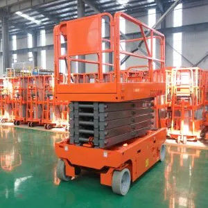 주문 배터리 가동 자동 시저 엘리베이터 높은 장소 작업을위한 모바일 오렌지 online manufacture