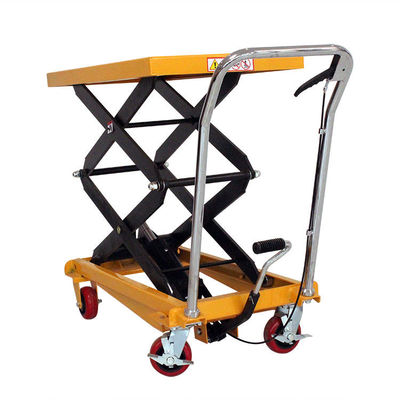 주문 2000kg 시저 트롤리 리프트 수동 수압 시저 트롤리 플랫폼 테이블 online manufacture