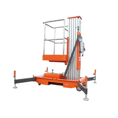 주문 부하 150kg 단일 마스트 리프트 알루미늄 합금 항공 플랫폼 오렌지 online manufacture