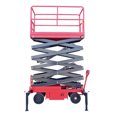 주문 레드 모바일 수압 플랫폼 12m 모바일 공기 승강장 500KG 용량 online manufacture