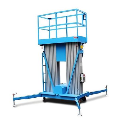 주문 12m 수직 듀얼 마스트 리프트 망원경 전기 마스트 붐 리프트 online manufacture