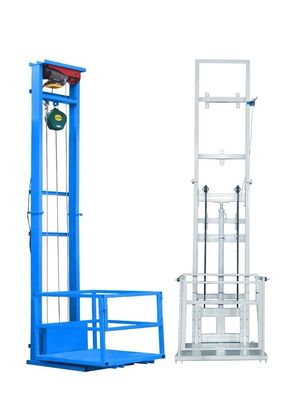주문 창고 500kg 두 개의 포스트 화물 승강기 단일 가이드 철도 수압 화물 승강기 online manufacture