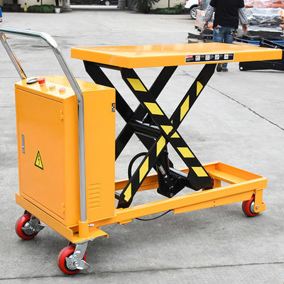 주문 300kg-1000kg 단일 시저 리프트 트롤리 1.7m 전기 수압 트롤리 테이블 online manufacture