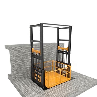 주문 산업용 창고 수압 화물 승강기 수직 안내 철도 화물 승강기 online manufacture