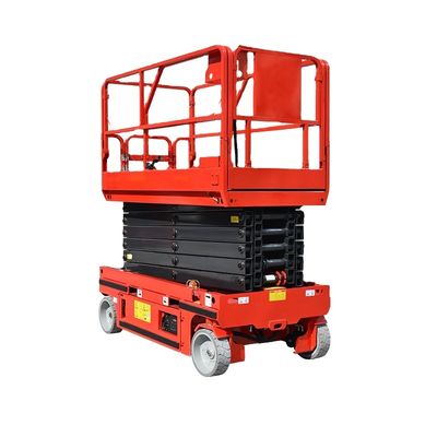 주문 10m 12m 320kg 전기 자동 시저 리프트 모바일 항공 작업 사람 리프트 플랫폼 online manufacture