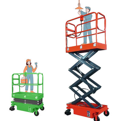 주문 230kg 14m 고도 작업 플랫폼 자동 스카저 리프트 플랫폼 online manufacture