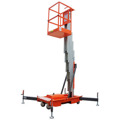 주문 전기 알루미늄 싱글 마스트 리프트 테이블 9m 150kg 공기 작업 리프트 플랫폼 online manufacture
