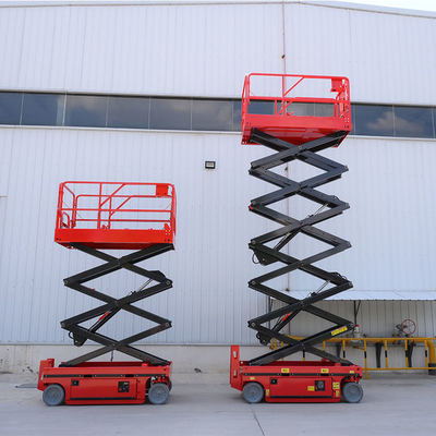 주문 4 - 16m Self Propelled Electric Mobile Scissor Lift Hydraulic Lifting Platform 온라인 제조