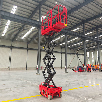 주문 Self-propelled Electric Scissor Lift 6m 230kg Mini Aerial Work Platform 온라인 제조