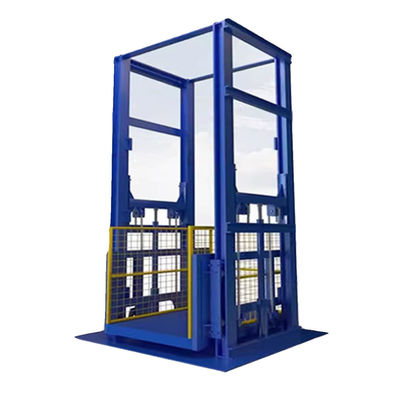 파란색 3000kg 창고 화물 엘리베이터 3m-9m 미니 상품 엘리베이터