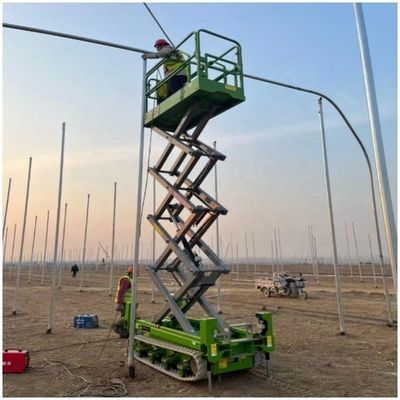 전기 추적 시저 리프트 공기 작업 8m 10m 450kg 모바일 수압 리프트