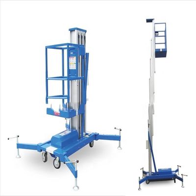 단일 마스트 수직 텔레스코픽 알루미늄 합금 리프트 플랫폼 9m 150kg